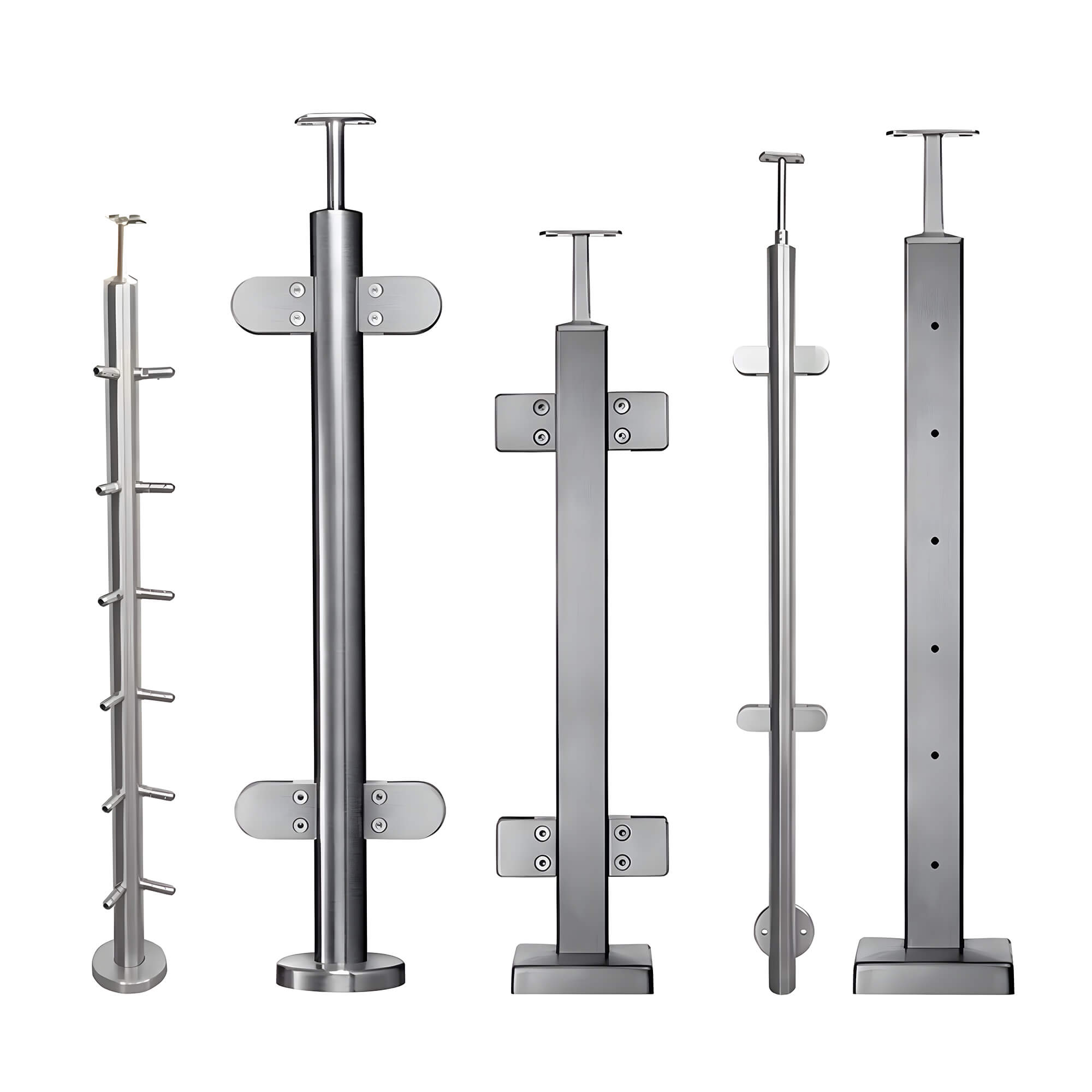 Stainless Steel Bar Railing Post For Exterior Stair Balustrade Balcony