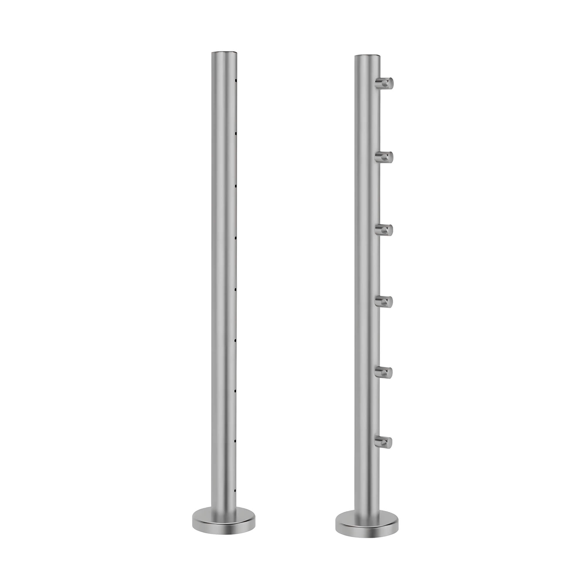 Stainless Steel Bar Railing Post For Exterior Stair Balustrade Balcony Porch Railing